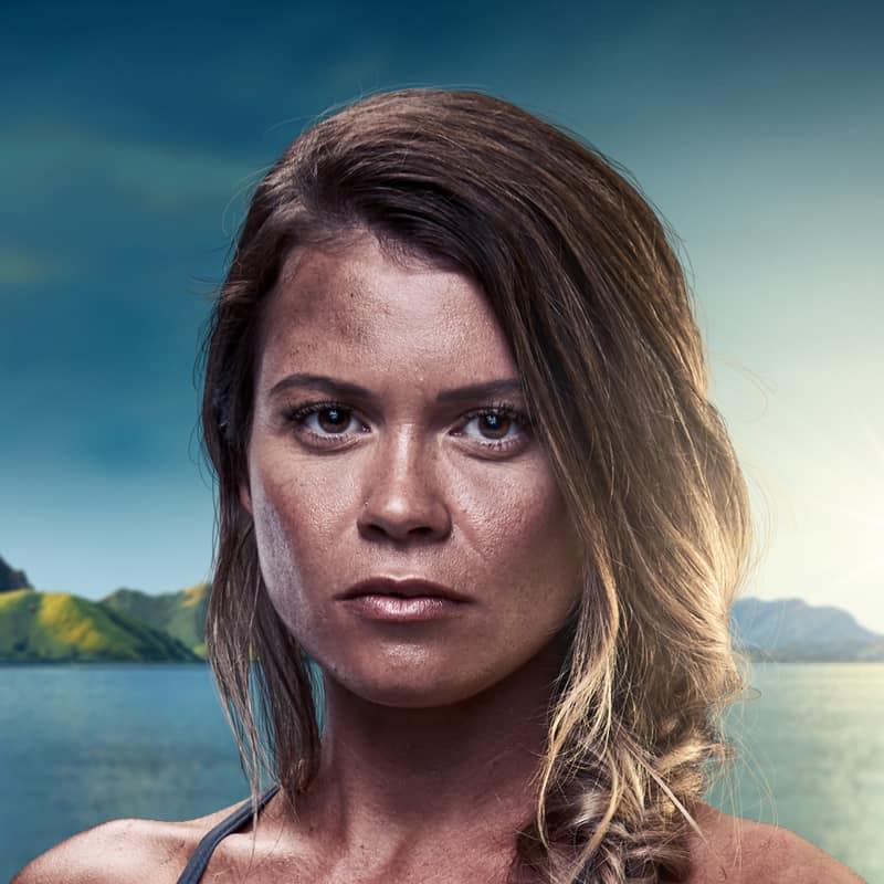 a promotion picture of felicity during her time on Australian Survivor